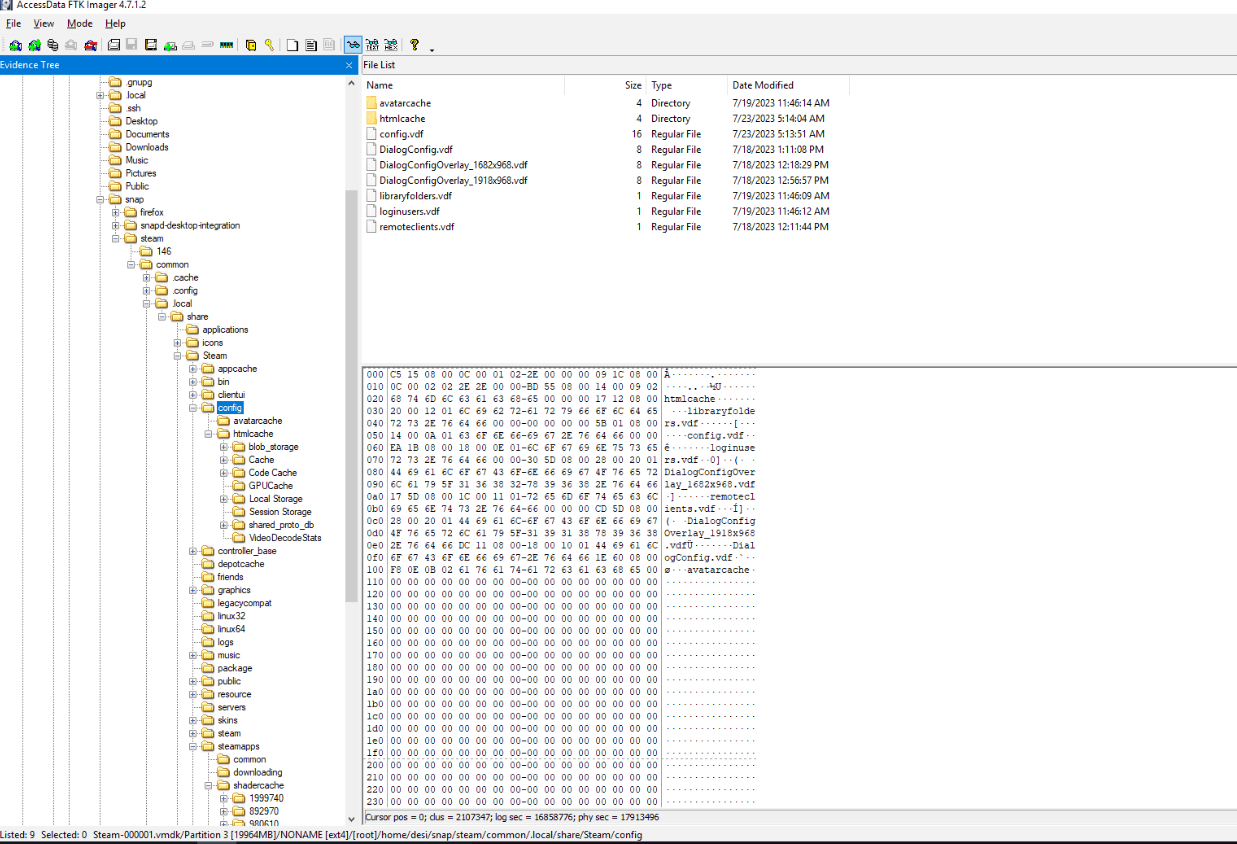 The avatarcache folder under config, home of the cached avatar