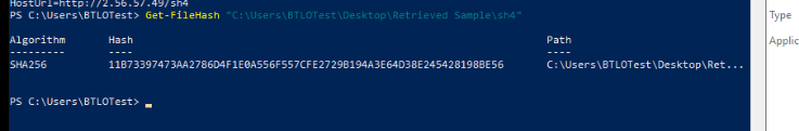 Get-FileHash output: SHA256 11B73397473AA2786D4F1E0A556F557CFE2729B194A3E64D38E245428198BE56
