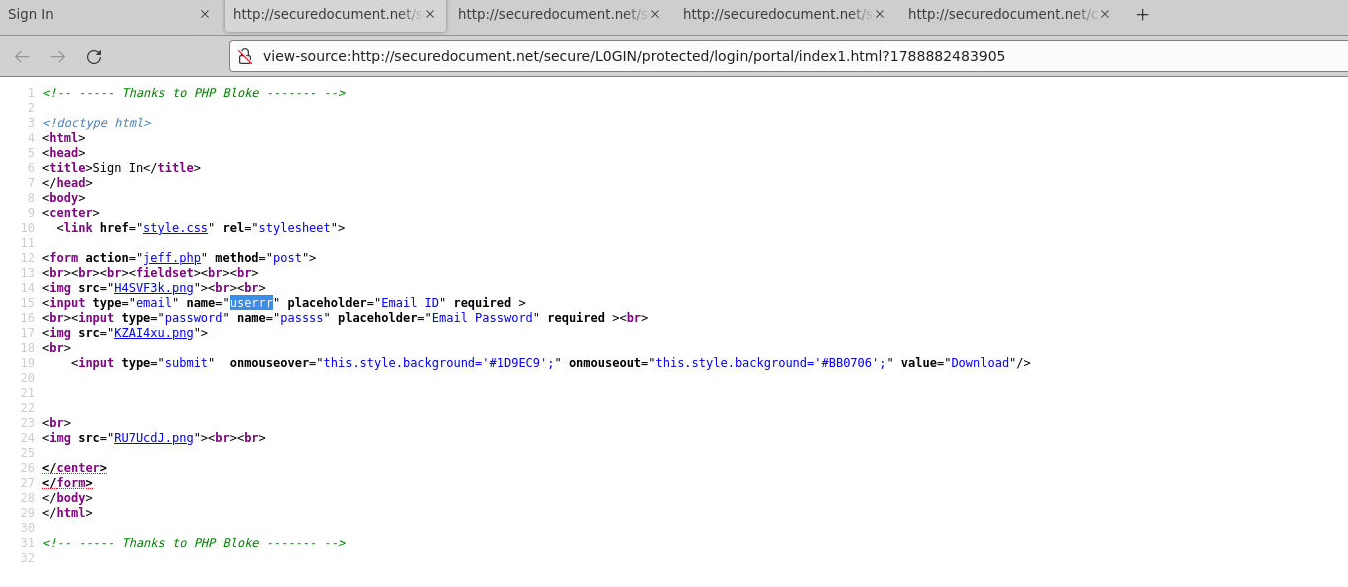 index1.html form fields are named userrr and passss