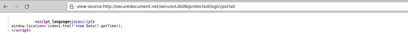 The redirect script: window.location='index1.html?'+new Date().getTime()